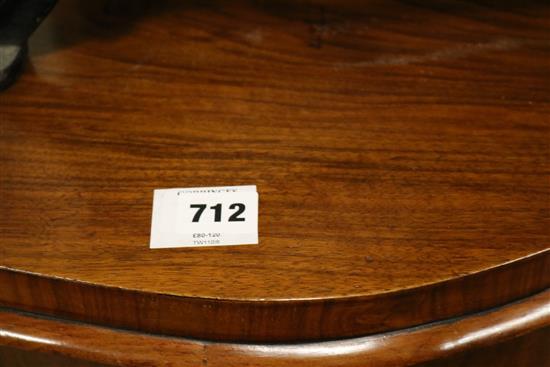 A Victorian walnut serpentine chiffonier, W.105cm